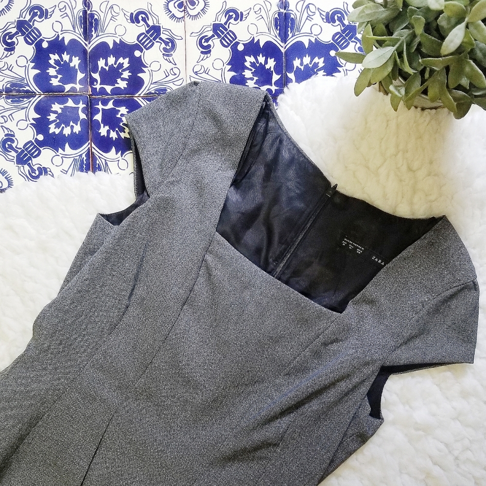 ZARA NWT gray business dress